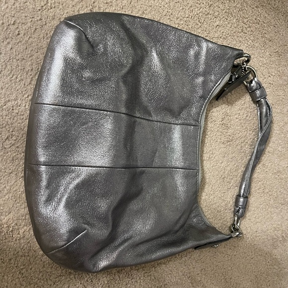 Coach Handbags - Beautiful vintage gun metal gray Coach hand bag